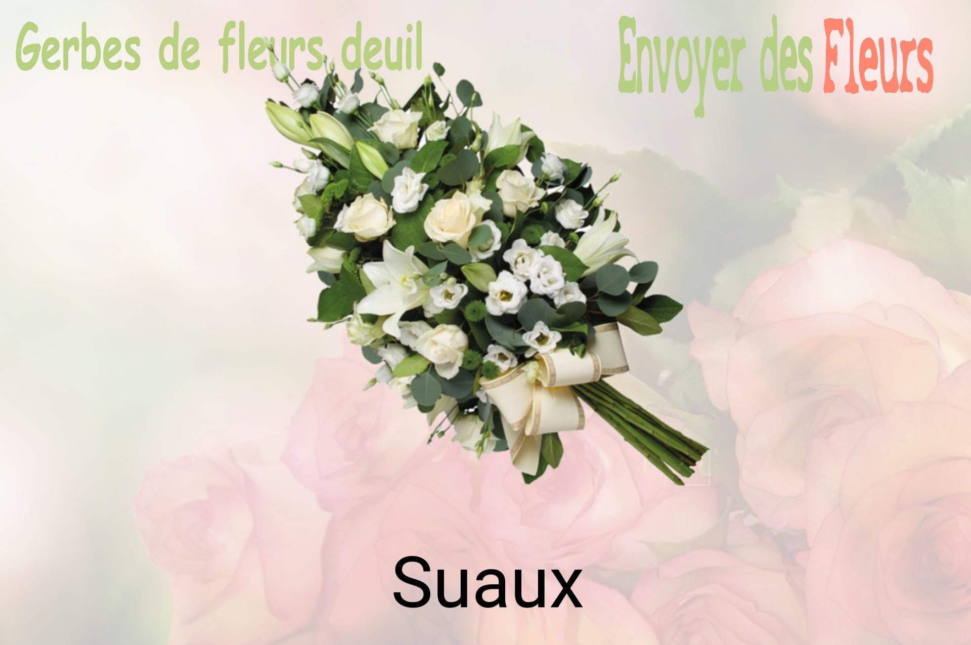 Gerbe de fleurs de deuil livrée à Suaux